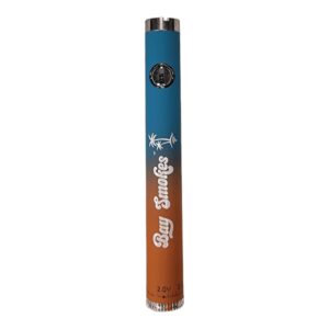 Our Bay Smokes branded Battery is compatible with any 510 thread vape cartridge, easy to charge with the included charger or any android charger. The battery is travel-sized and easily fits into any pocket. Great for discreet use. Take advantage of the low temp and pre-heat functions! We generally recommend low temp hits (white) so you get the most flavor and smoothest hits! Pro-tip; use the pre-heat function to get an ultra-low temp hit (double tap button). The light will flicker while it's preheating and you can begin inhaling after a second or two and you will get a great flavorful hit! Tap the button once to cancel the heat, otherwise pre-heat function runs for about 7 seconds. On/Off (tap 5 times) Multi-Voltage function (tap 3 times to change) high, medium, and low. White is low, Blue is medium, Red is hot Preheat function (tap 2 times). Recommended not to charge more than 2 hours to preserve the life of the battery. Short- circuit protection Overcharge protection